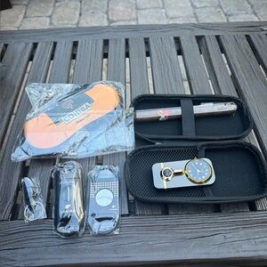 Black and Gold Cigar Accessories Set